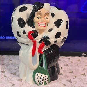 Disney Cruella Ceramic Cookie Jar